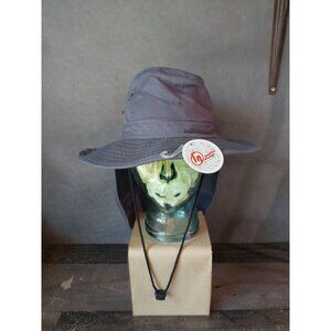 In-Motion Design Inc Grey W/Button Up Sides & Back Of Neck Cover Adjustable Hat